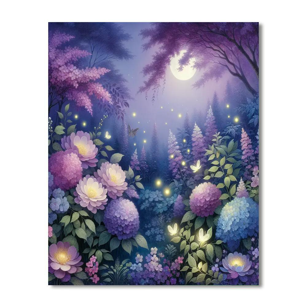 Ethereal Garden At Dusk Numbered Painting Kits