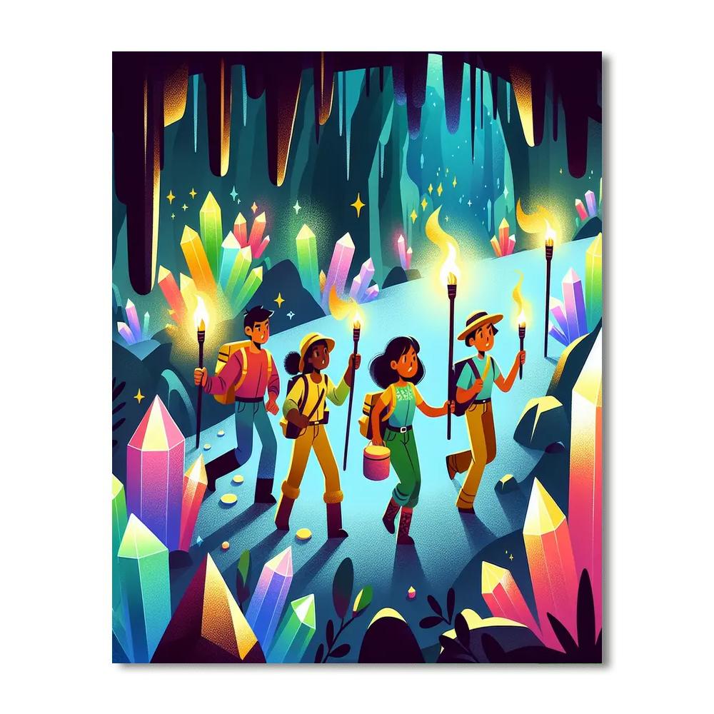 Crystal Caverns Adventure Painting By Numbers Kit
