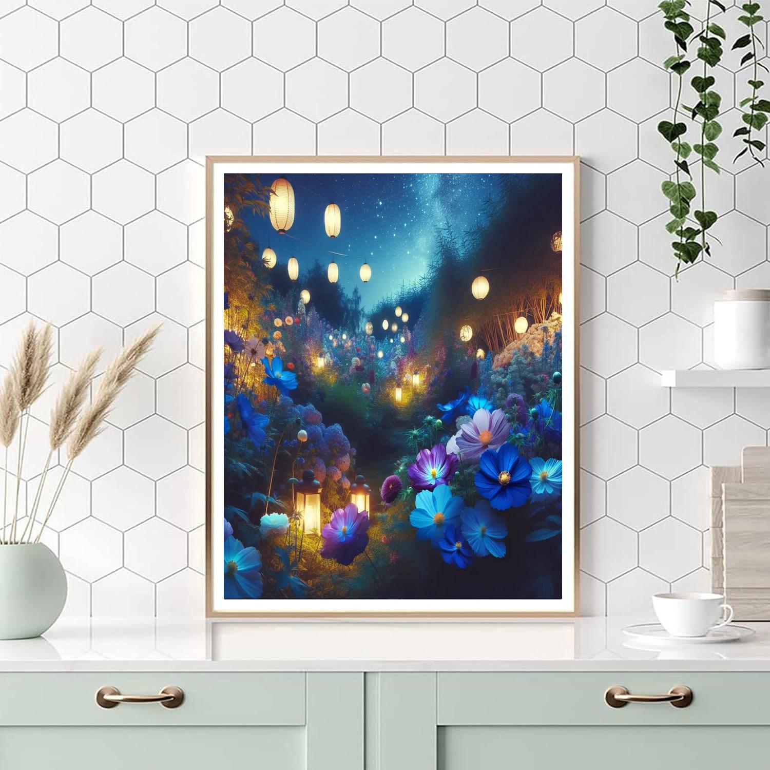 Starlit Garden Night Numbered Painting Kits