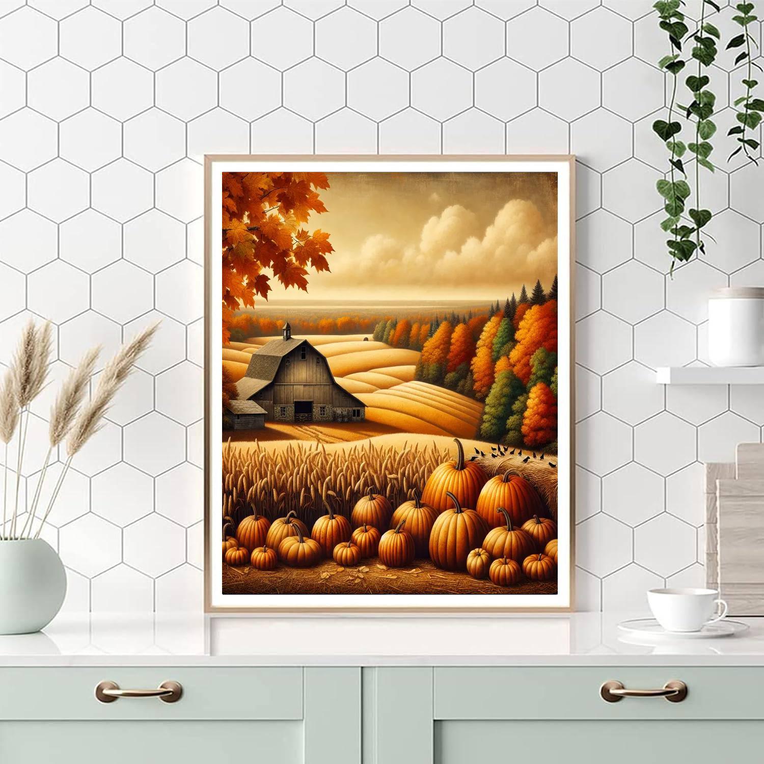 Harvest Haven Charm Paint By Numbers Art