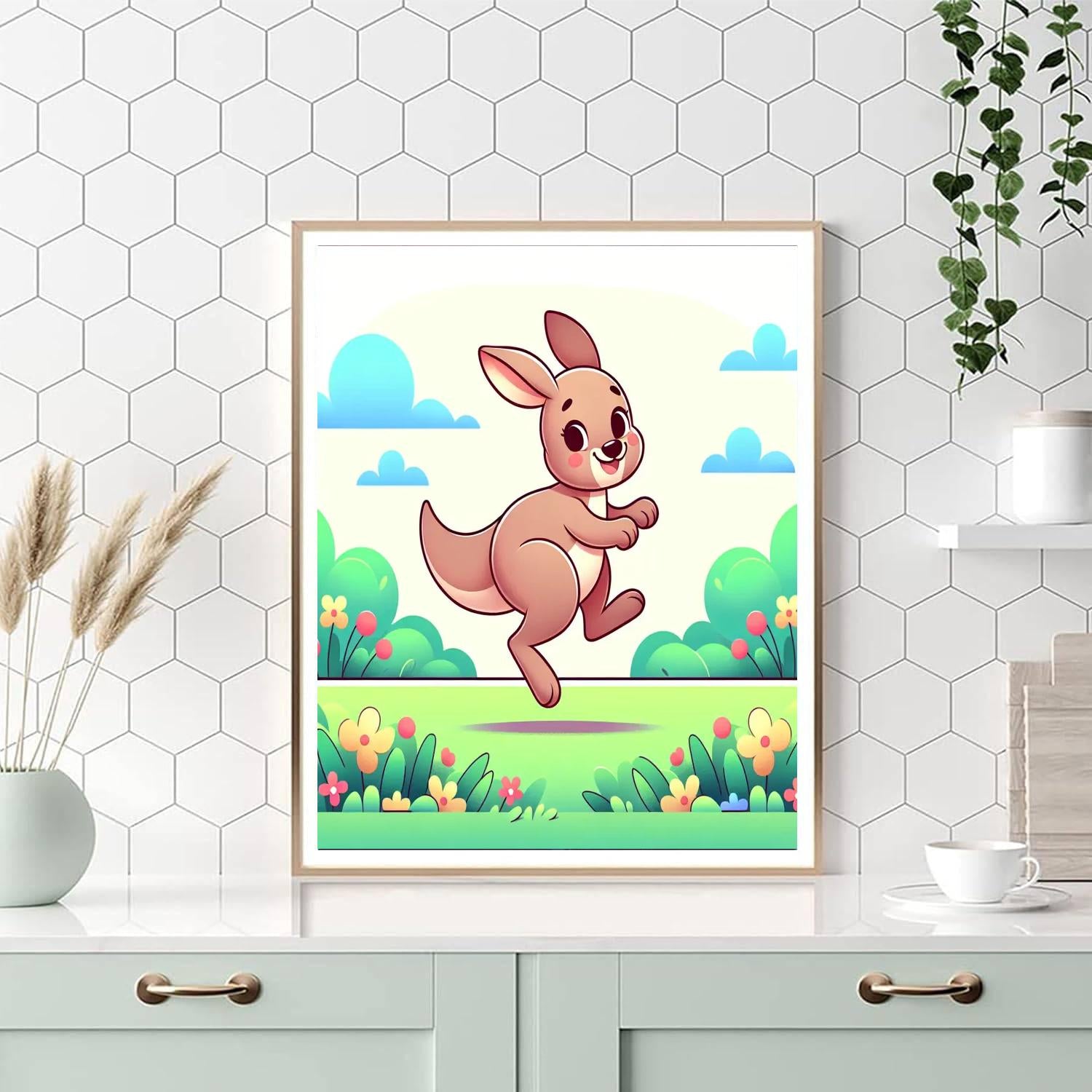 Cute Kangaroo DIY Paint By Numbers