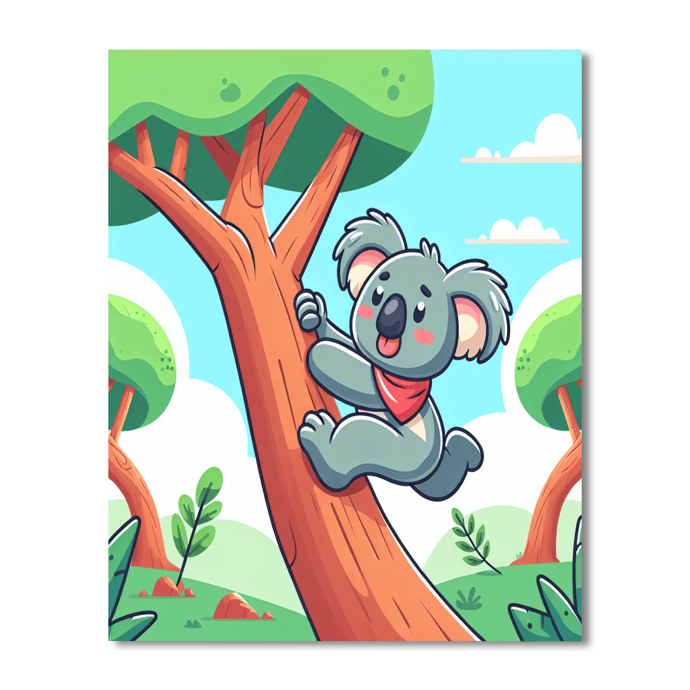 Courageous Koala Number Painting