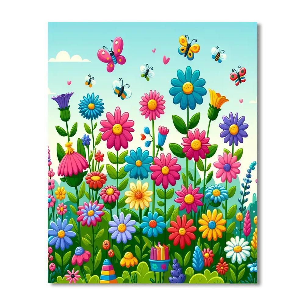 Glorious Garden Of Glee Paint By Color