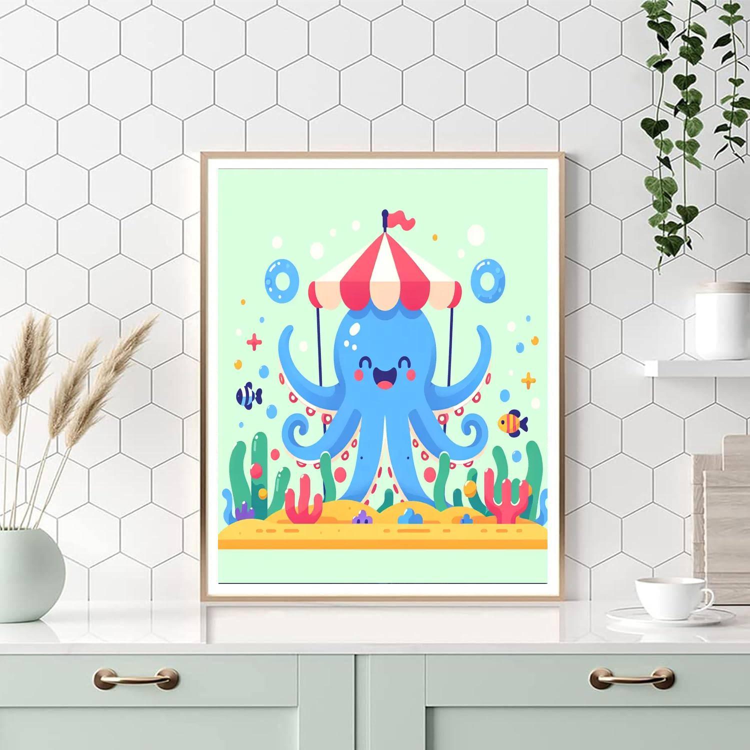 Cheerful Octopus Carnival Paint By Numbers