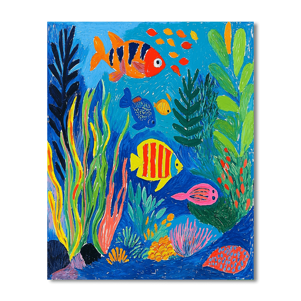 Henri Matisse Inspired Undersea Fantasia  Paint By Color