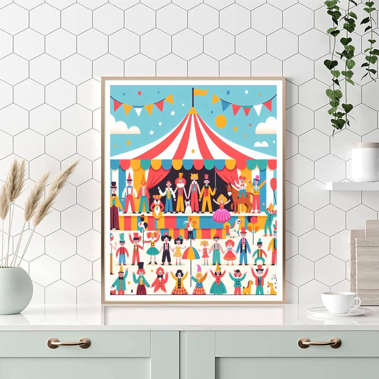 Silly Circus Show Paint By Number