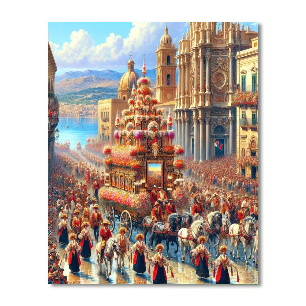 Feast Of Sant’efisio - Cagliari, Italy Numbered Painting Kits