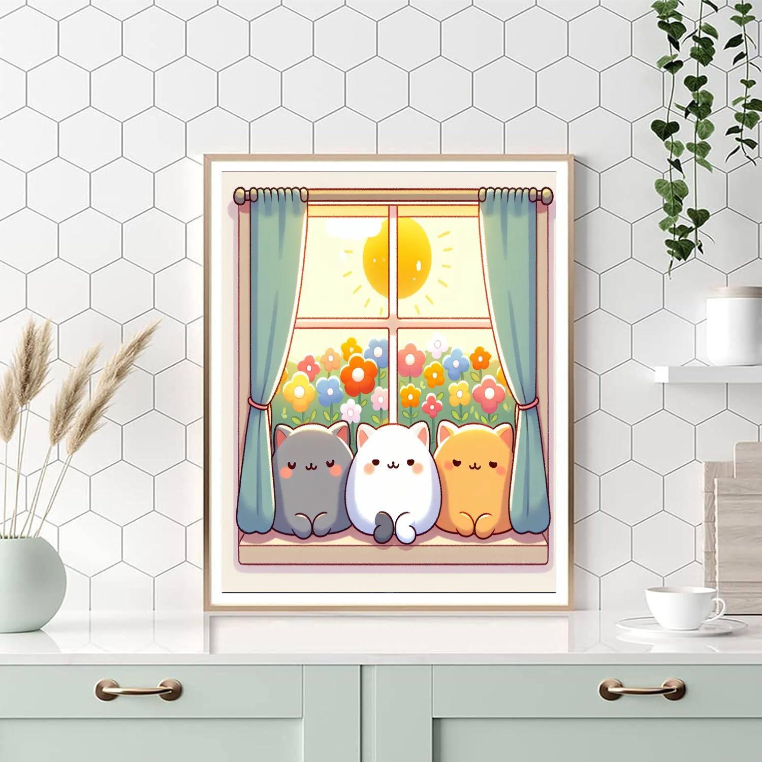 Cuddly Cats Paint By Numbers Art