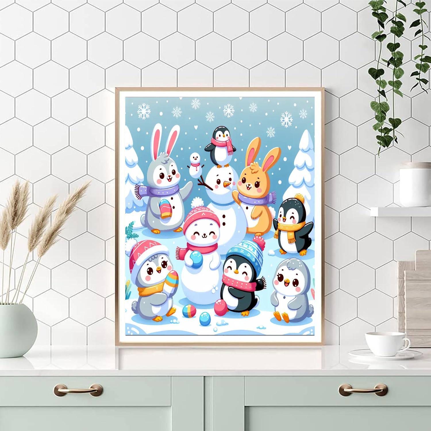 Frosty Winter Friends Paint By Numbers
