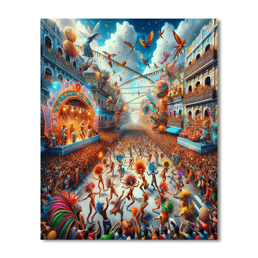 Carnival Of Salvador Number Painting