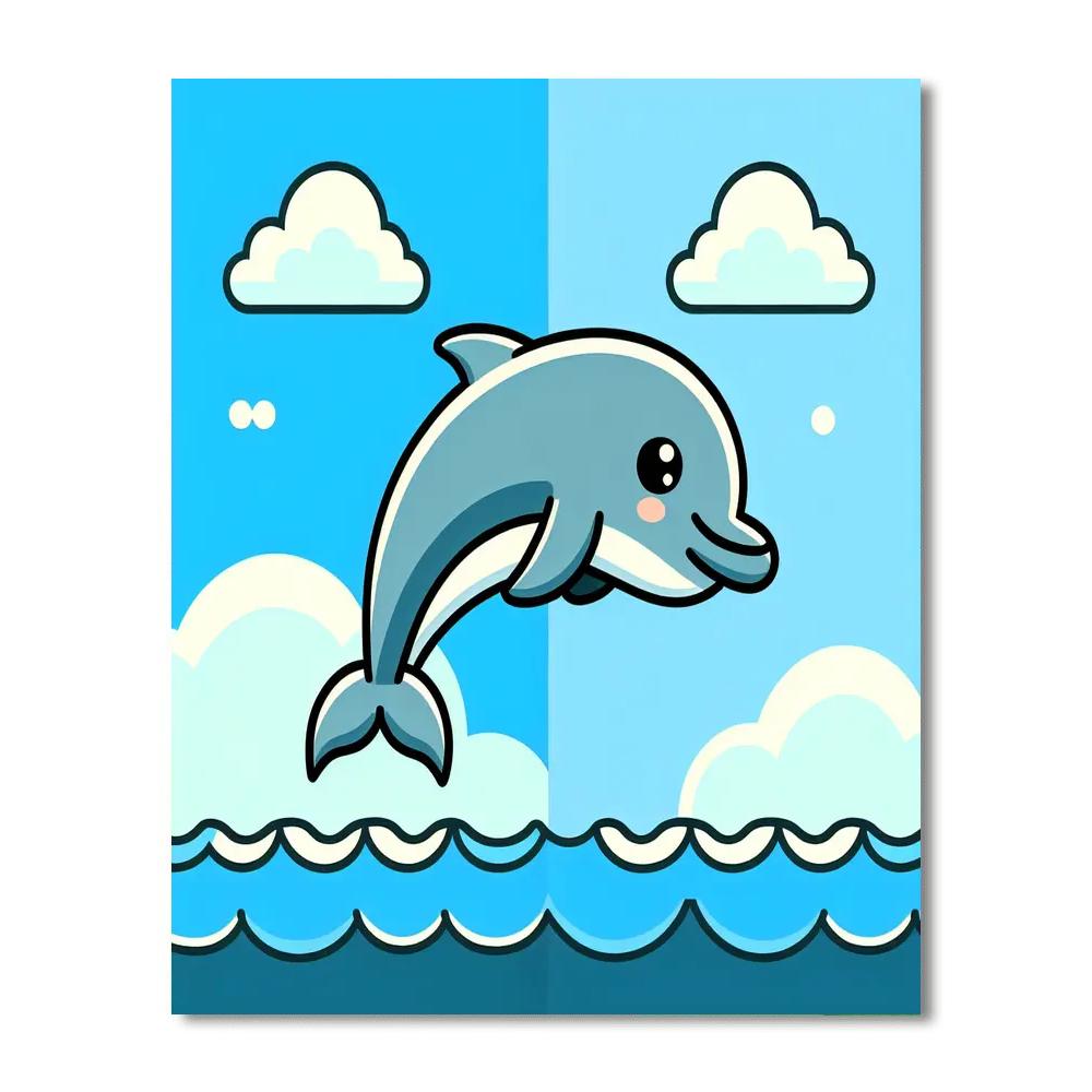 Dolphin Lagoon Dive Paint By Number
