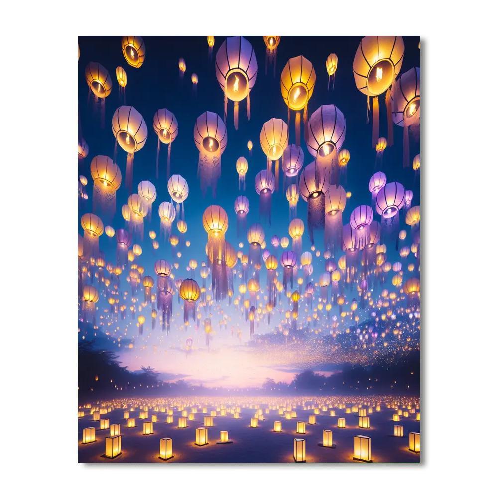 Tangled Nightlights Paint By Numbers Art