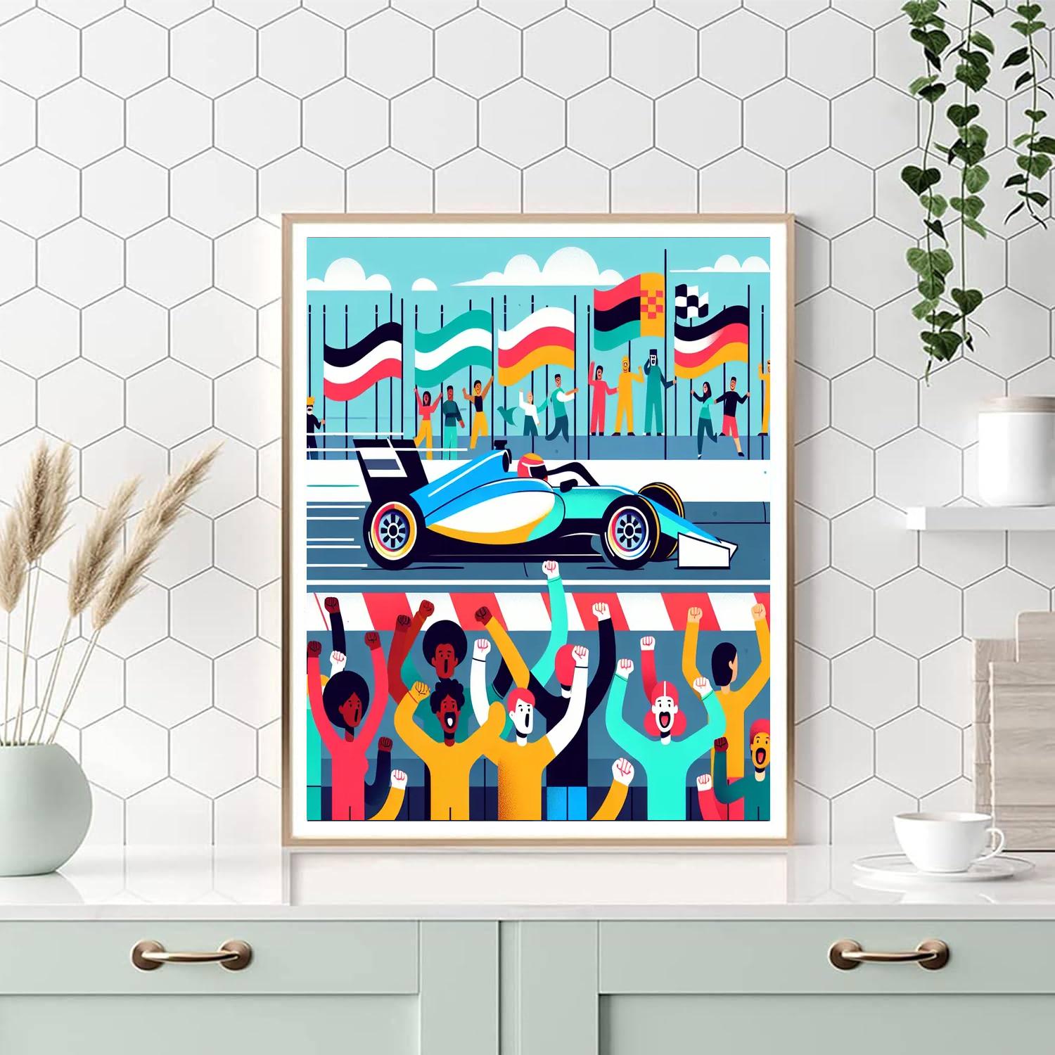 Racing Car Challenge Painting By Numbers Kit