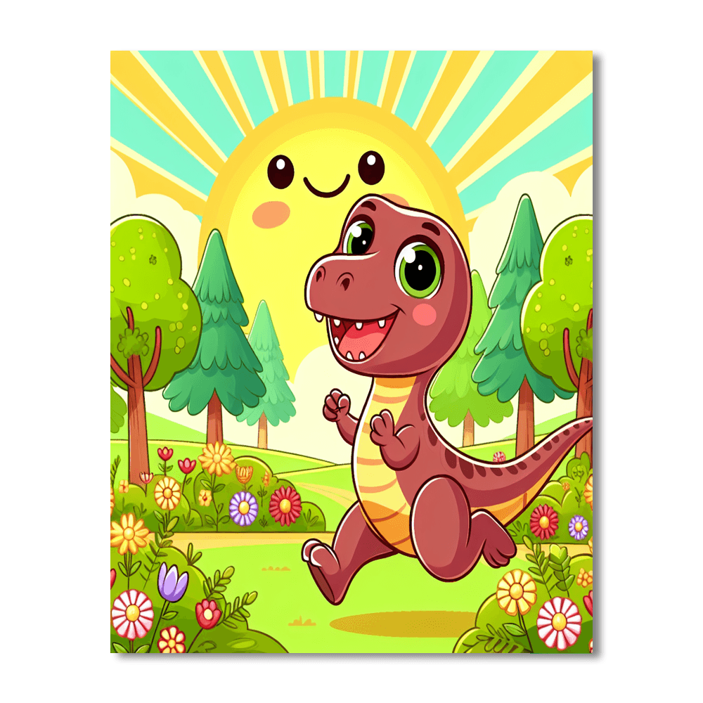 Curious T-rex Paint By Number