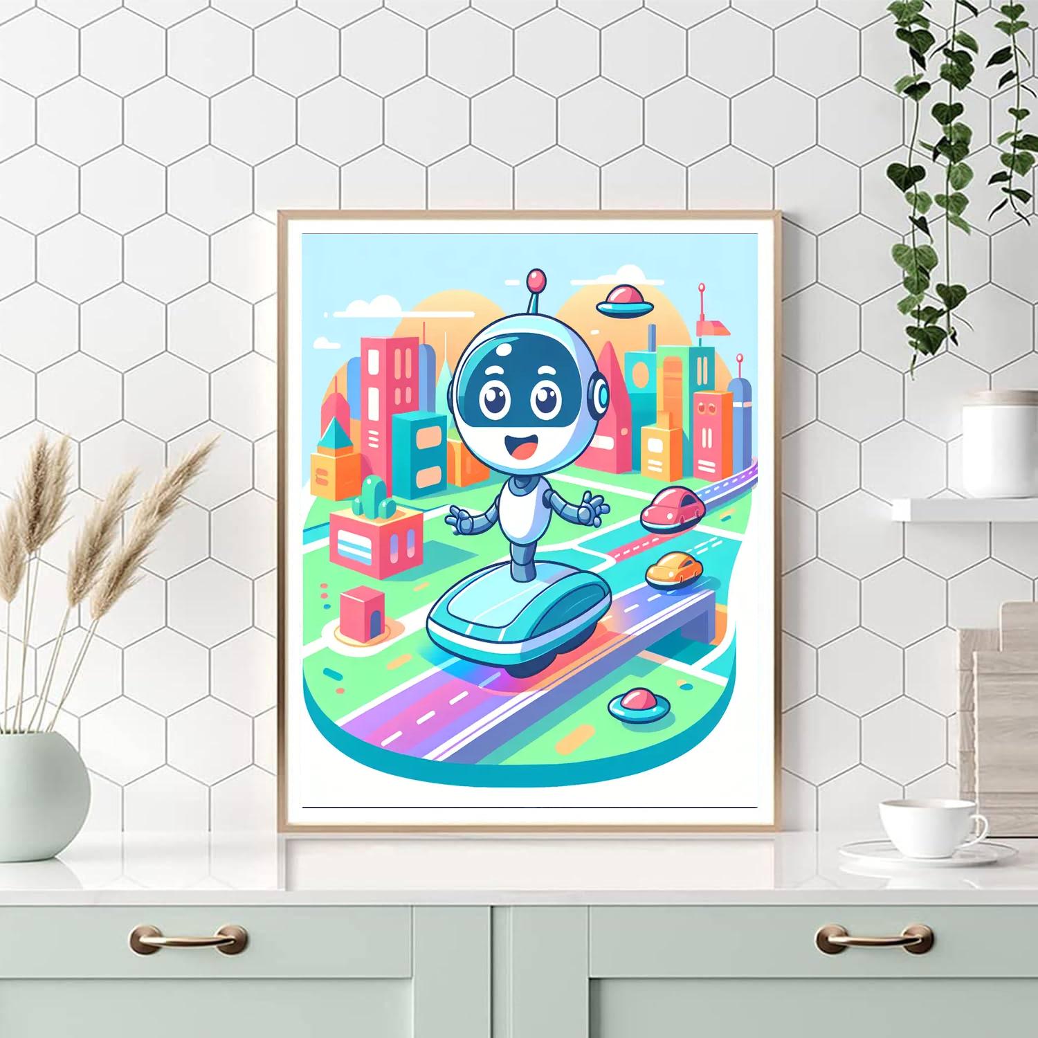 Robot Explorer Mission Paint By Numbers Kits