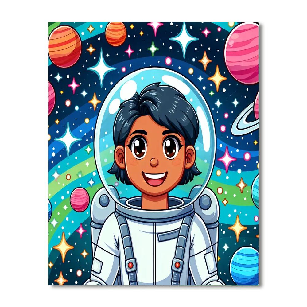 Astronaut Spacewalk Paint By Numbers Art