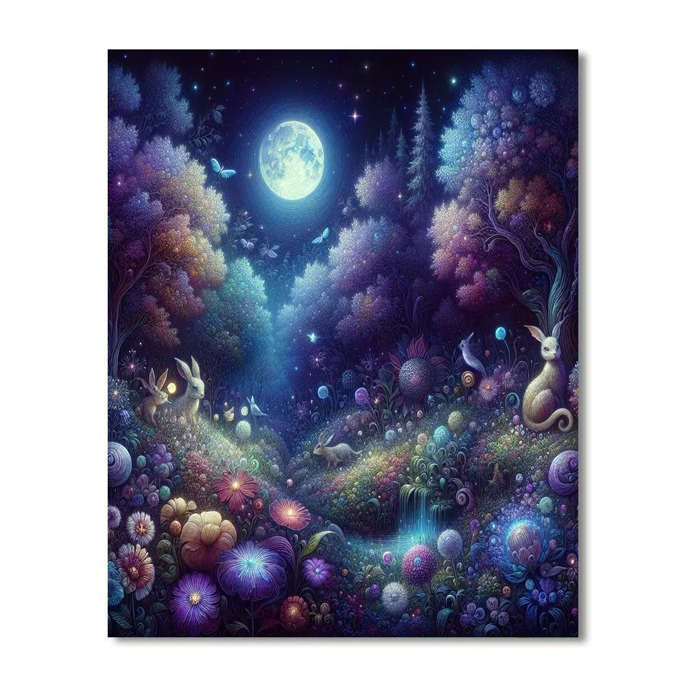 Enchanted Garden Night DIY Paint By Numbers