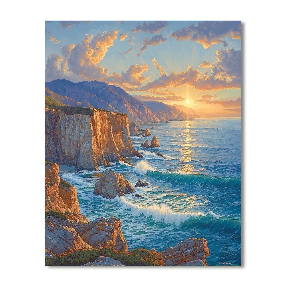 The Big Sur Coastline Painting Number Kit