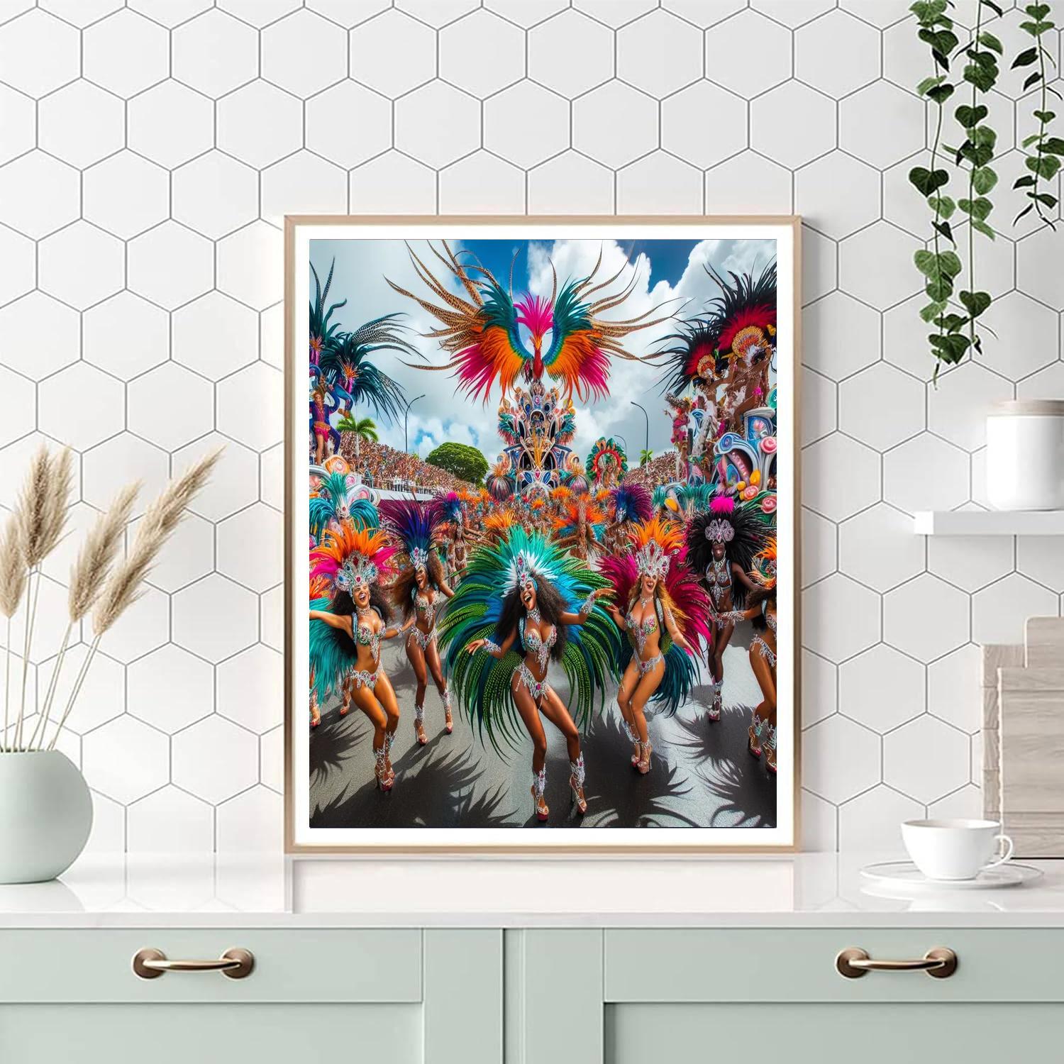 Tenerife Carnival - Santa Cruz De Tenerife Number Painting