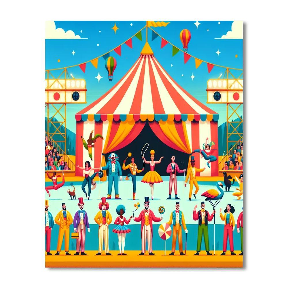 Circus Big Top Extravaganza Paint By Number