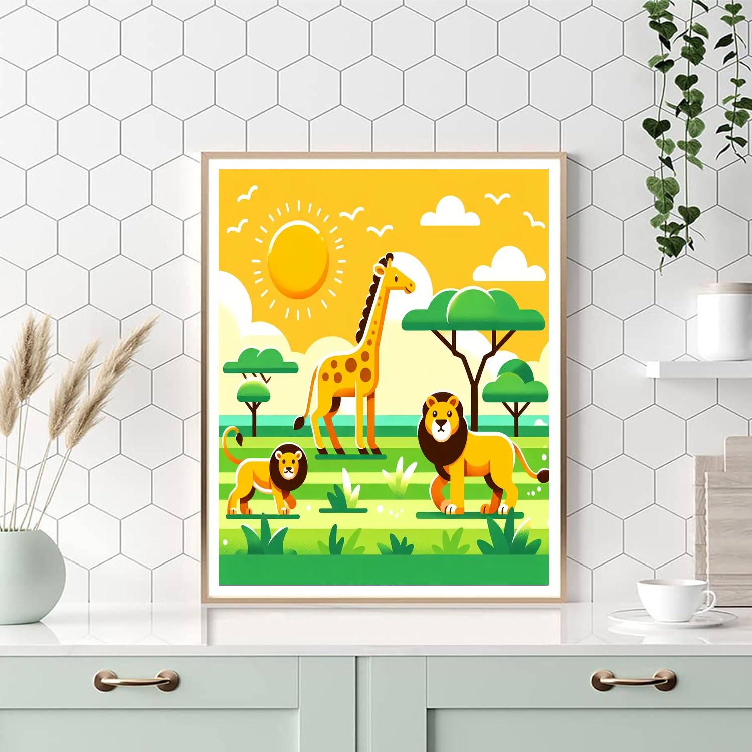 Sunny Safari Spree Numbered Painting Kits