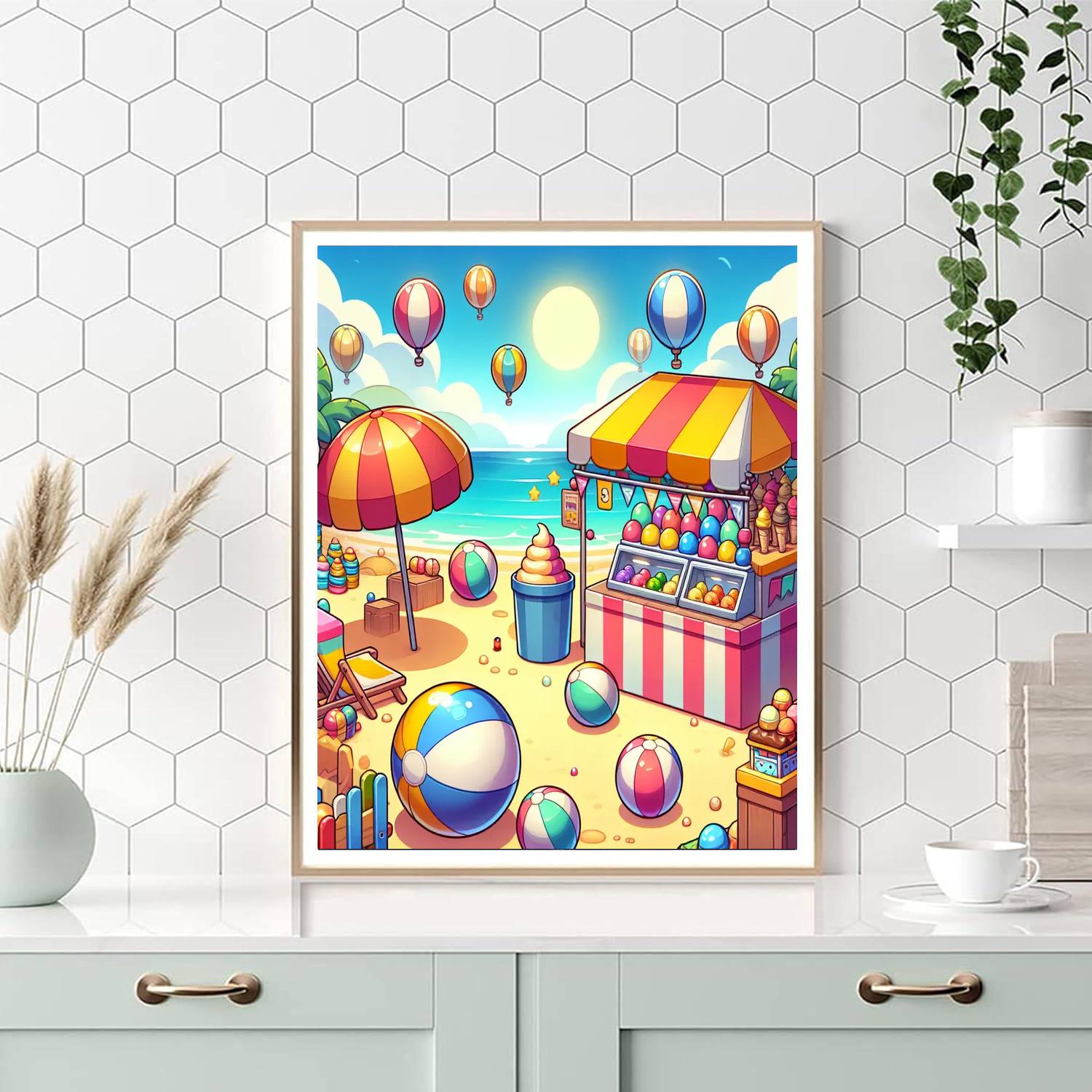 Seaside Fun Festival Numbered Painting Kits