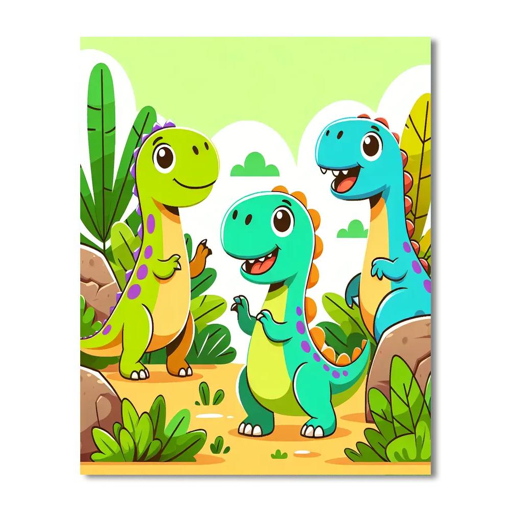 Dinosaur Detectives Paint By Numbers Art