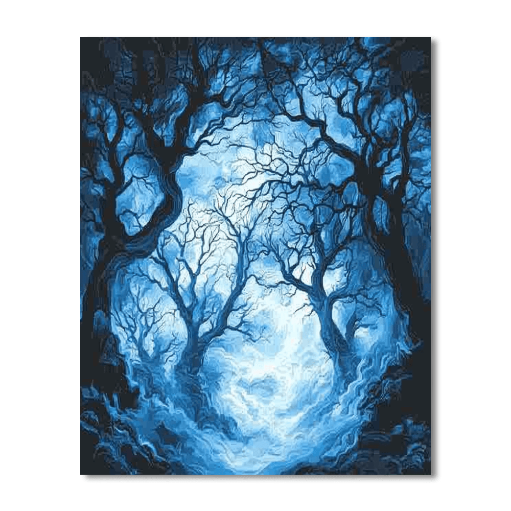 Edvard Munch Inspired Gothic Forest Mystique  Numbered Painting Kits