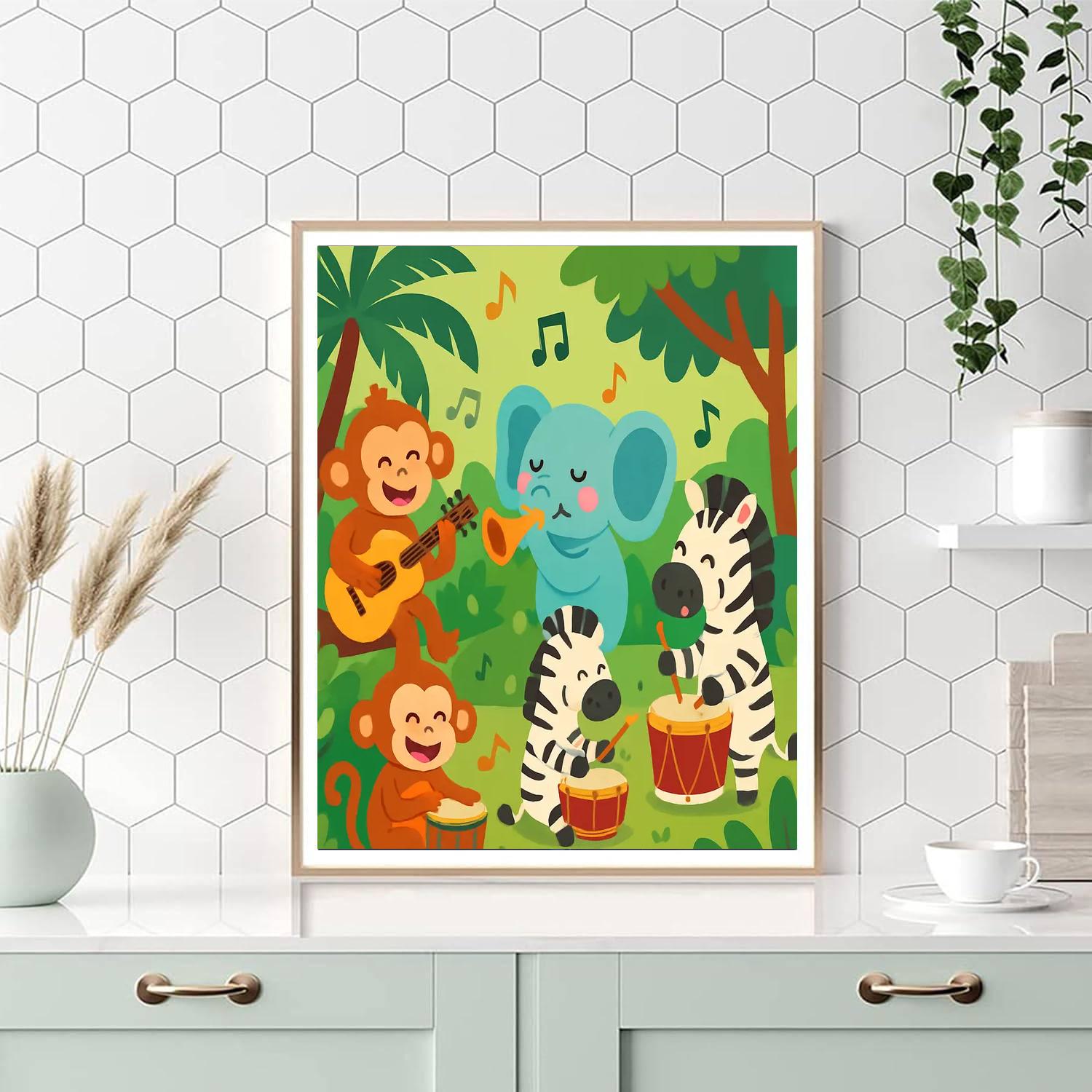 Silly Safari Band Painting By Numbers Kit