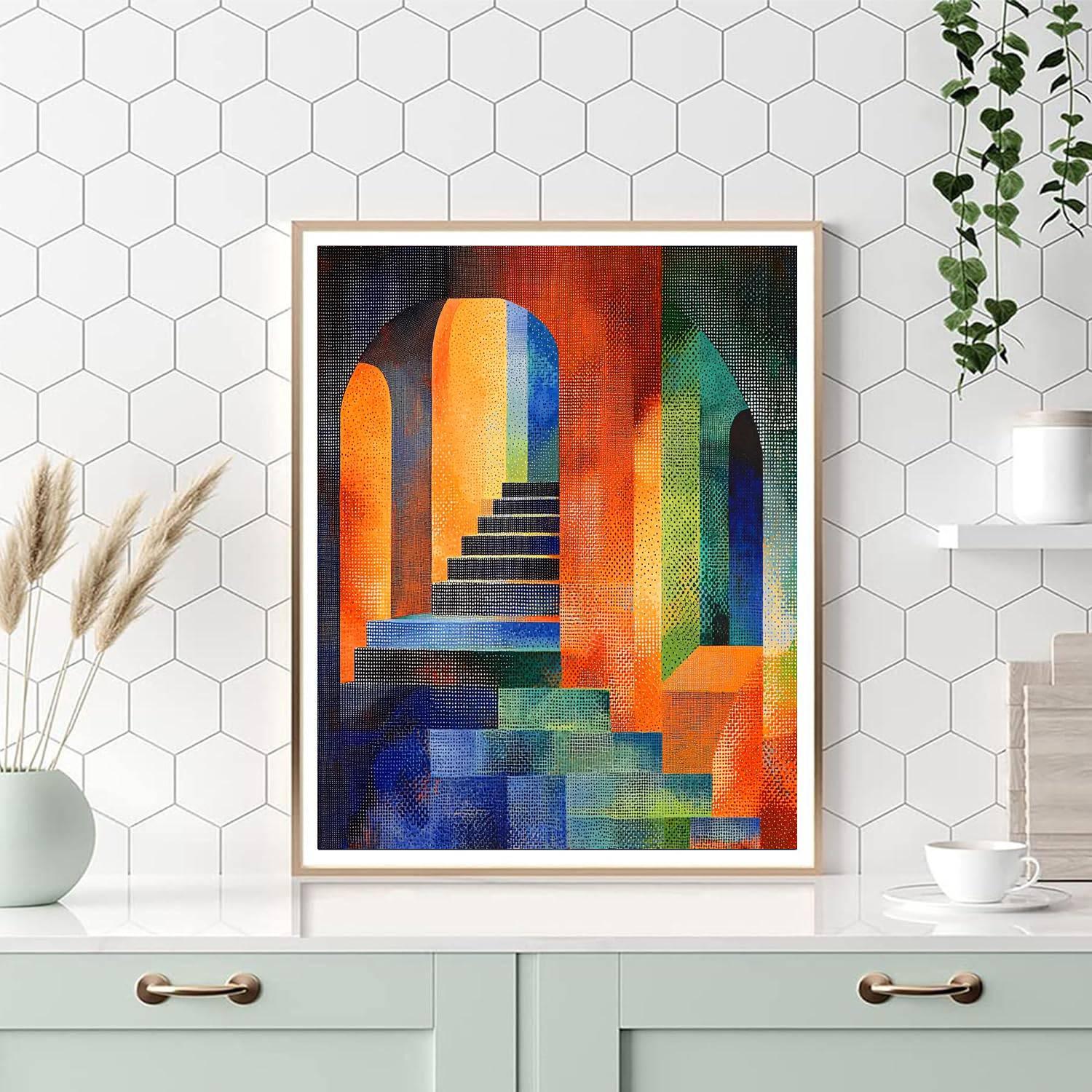 Georges Seurat Inspired Infinite Geometric Reverie  Paint By Numbers Kits