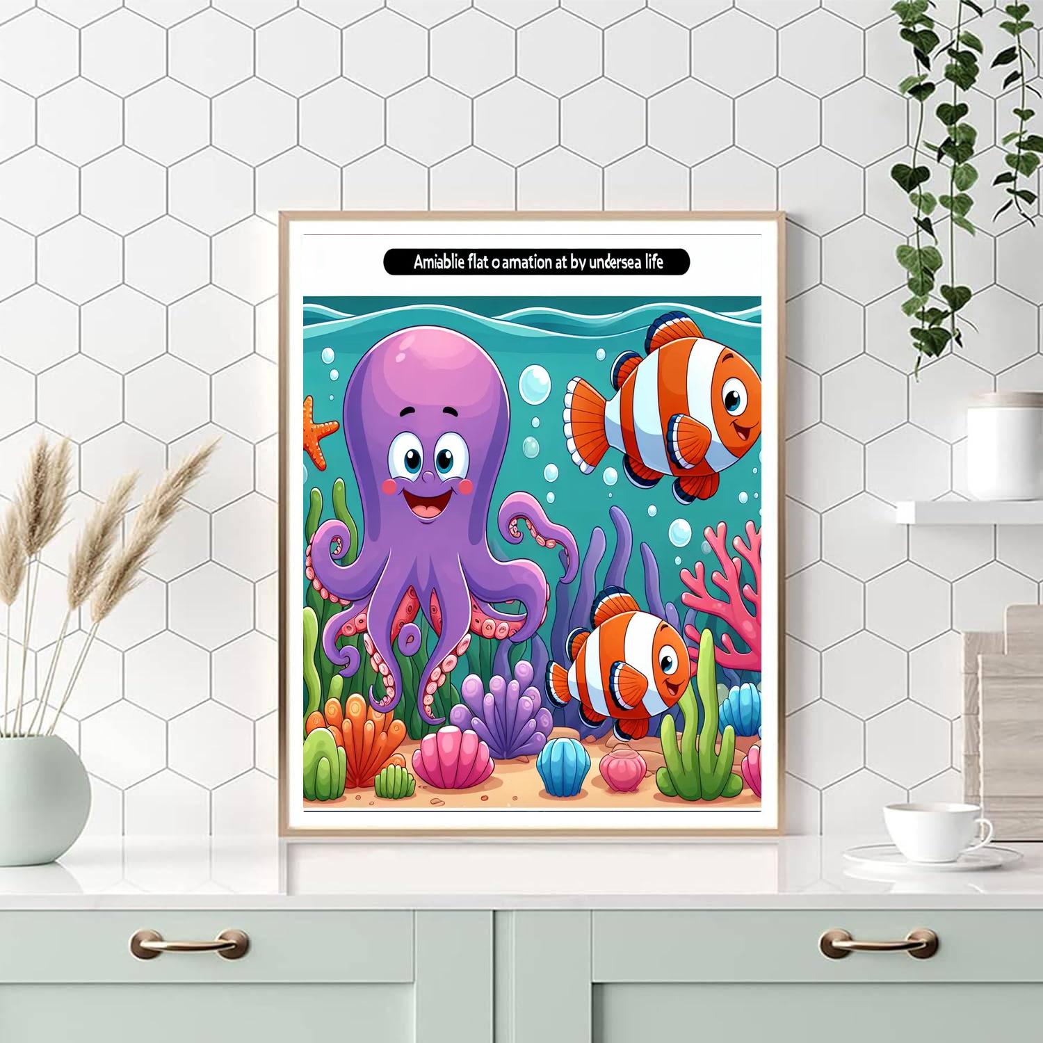 Funky Sea Creatures Paint By Numbers