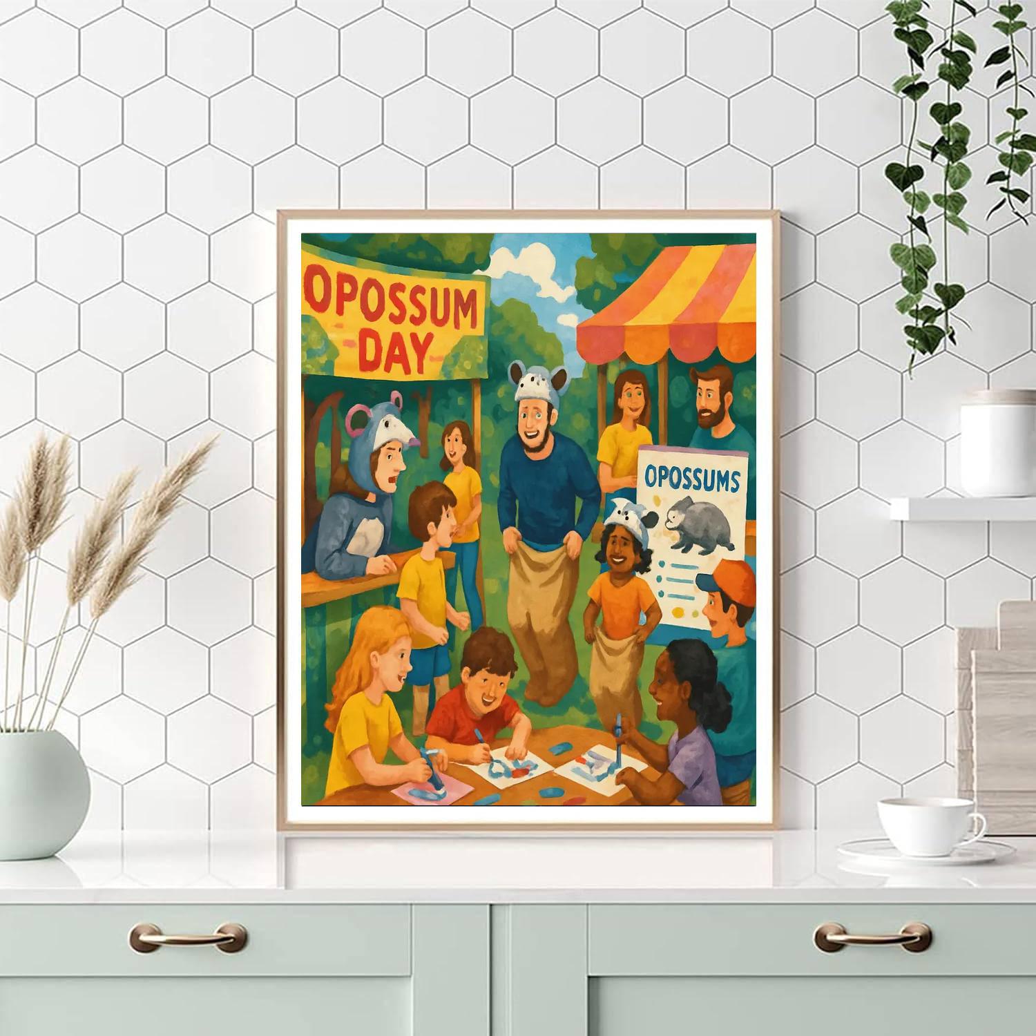 Opossum Day Painting By Numbers Kit