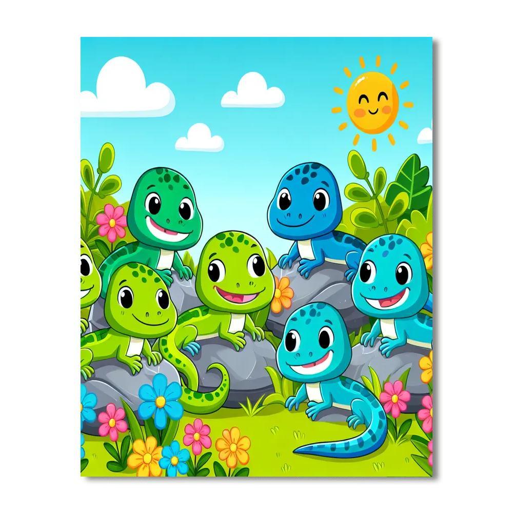 Lively Lizards Paint By Number