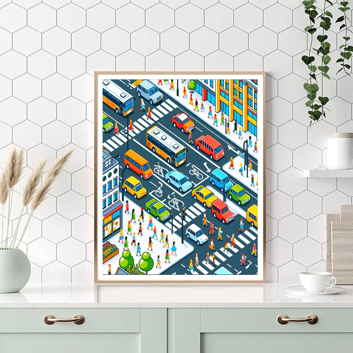 City Traffic Adventure Paint By Number