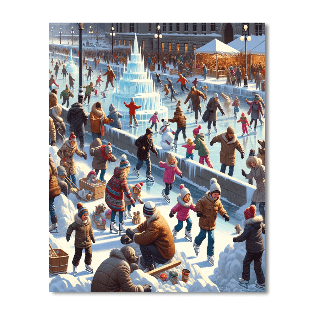 Winterlude - Ottawa, Canada Painting Number Kit