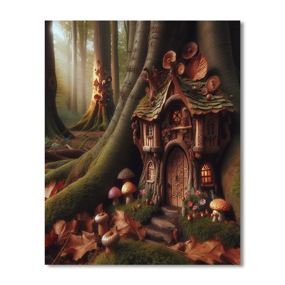 Forest Pixie Hideaway DIY Paint By Numbers