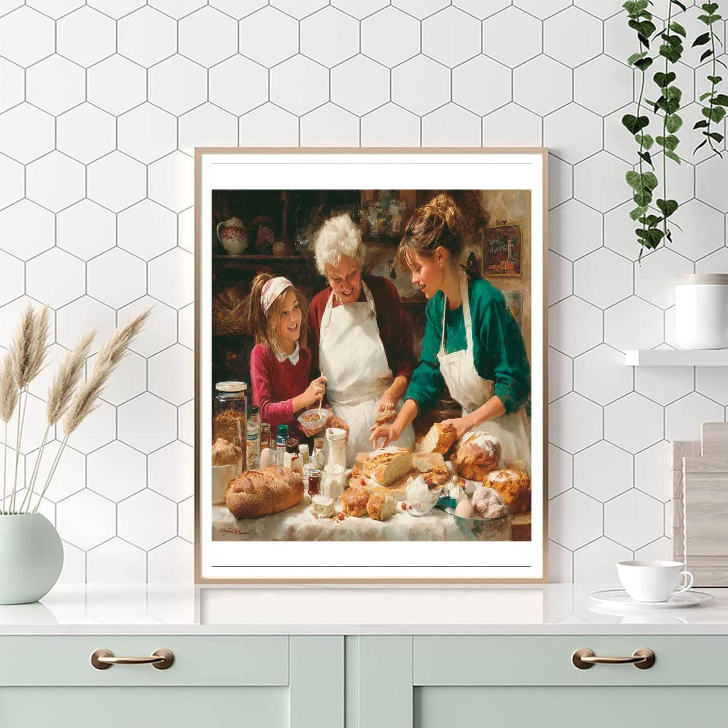 Grandma's Cozy Kitchen Paint By Numbers Kits