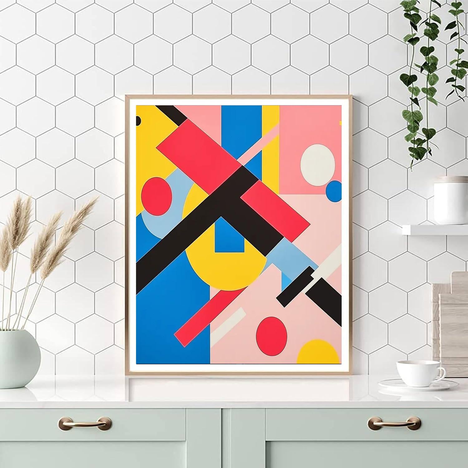 Kazimir Malevich Inspired Play Of Forms  Paint By Color
