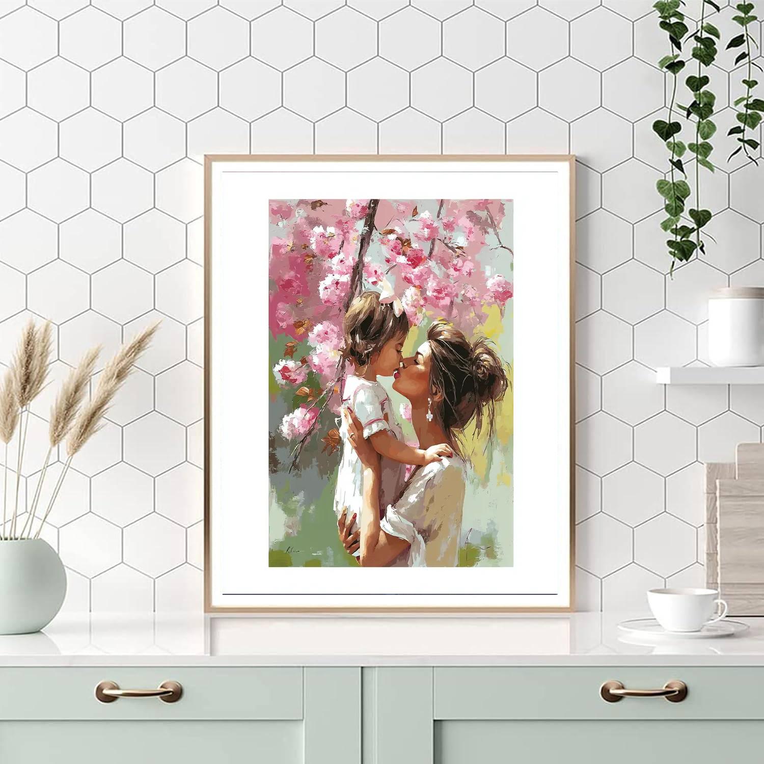 Kiss Under The Cherry Blossoms Paint By Numbers Art