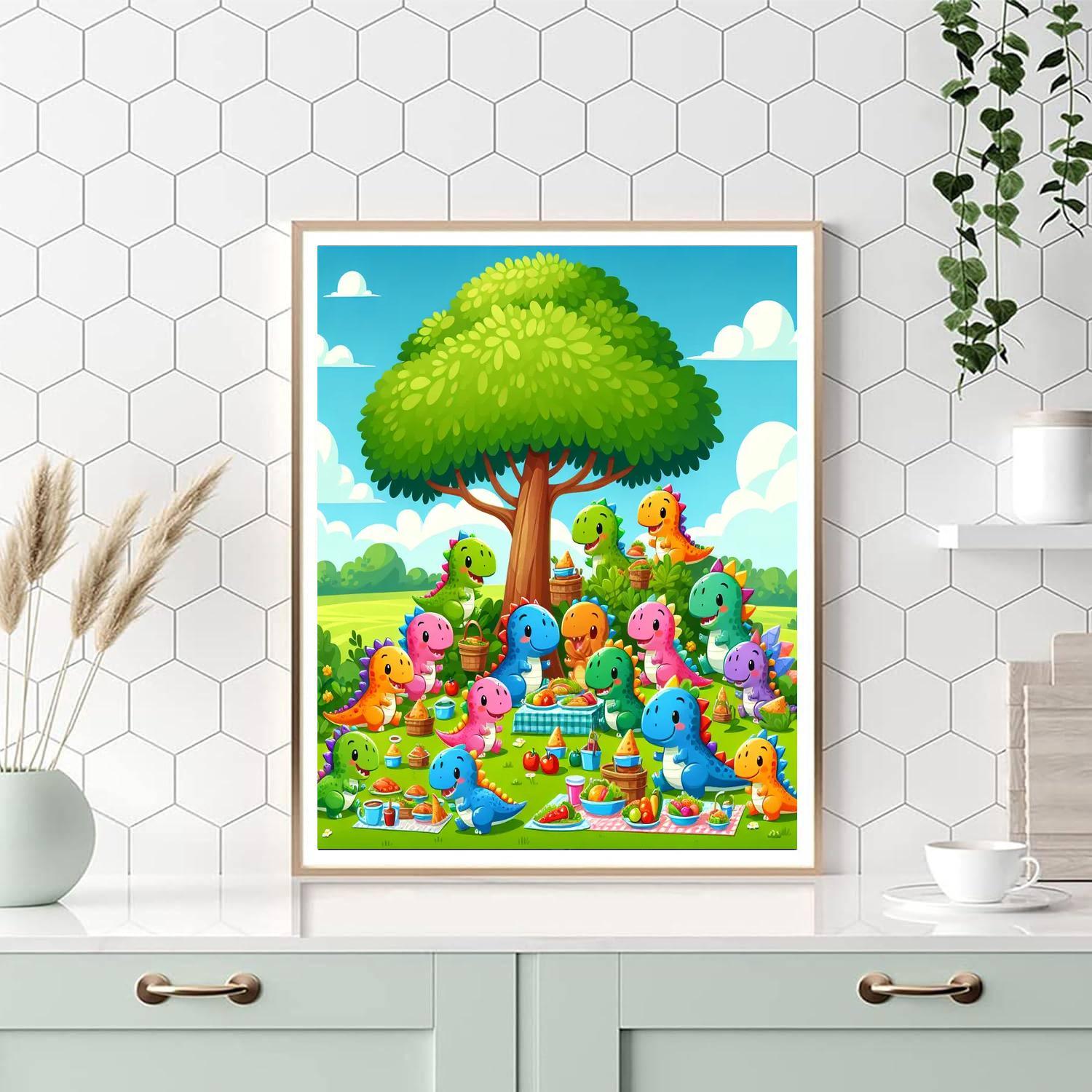 Happy Dinosaurs Picnic Paint By Numbers Kits