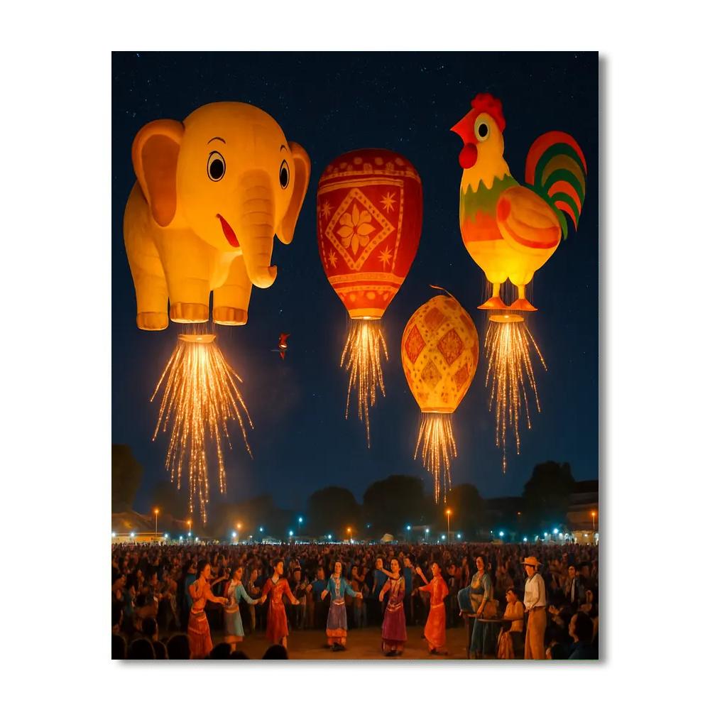 Balloon Fiesta - Taunggyi, Myanmar Numbered Painting Kits