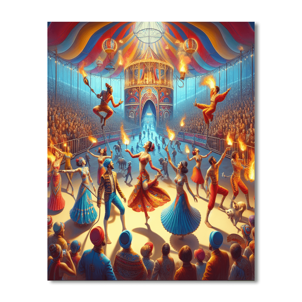 Whimsical Circus Whirl Numbered Painting Kits