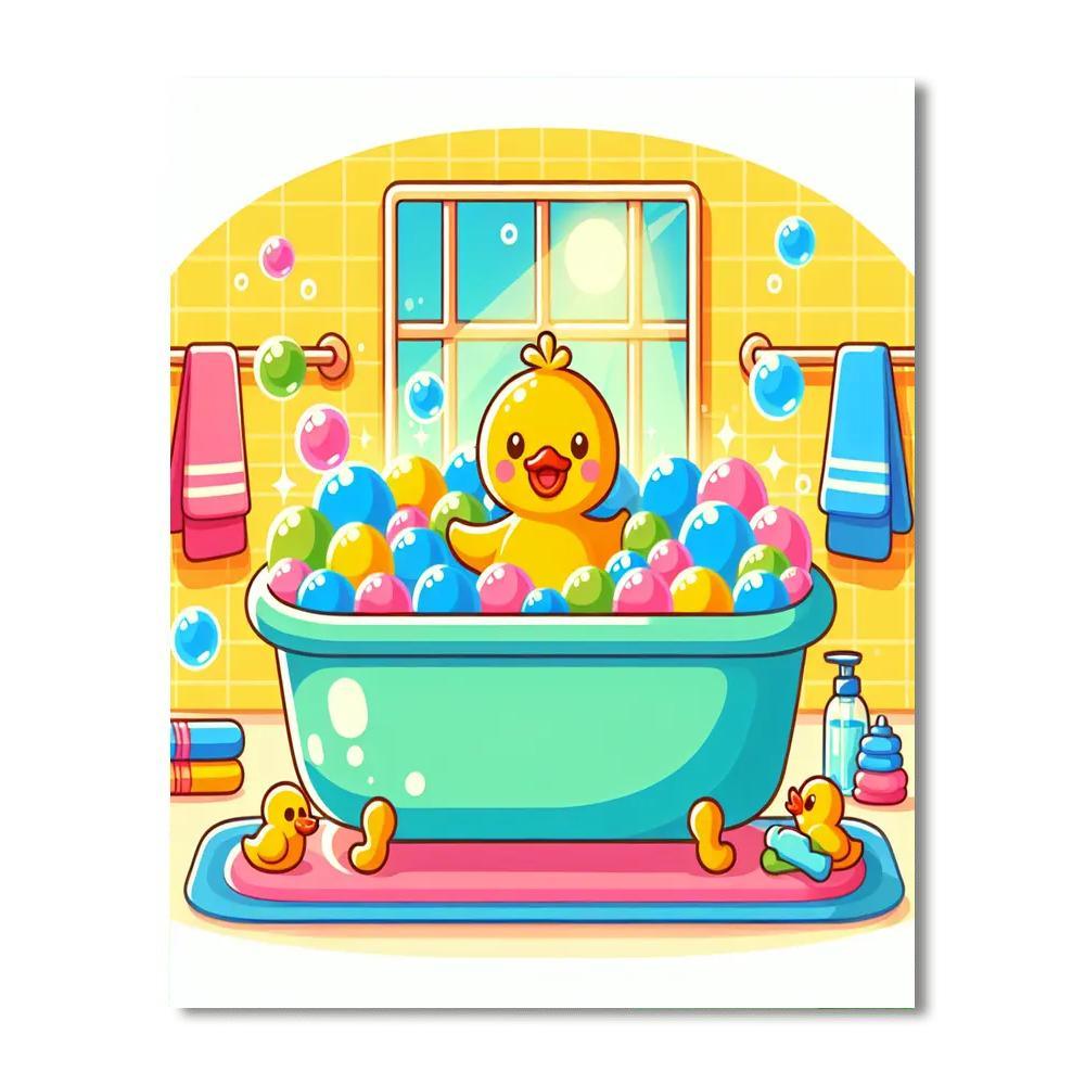 Colorful Bubble Bath Paint By Number