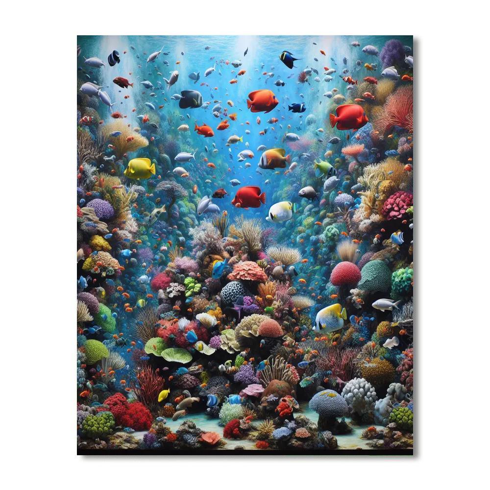 Radiant Tropical Reef Paint By Number