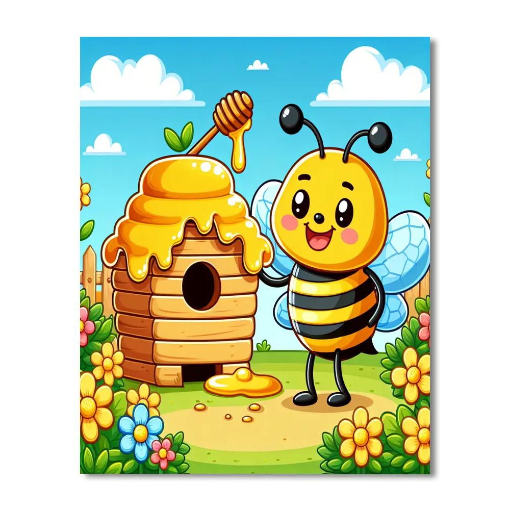 Buzzy Beehive Adventure Number Painting