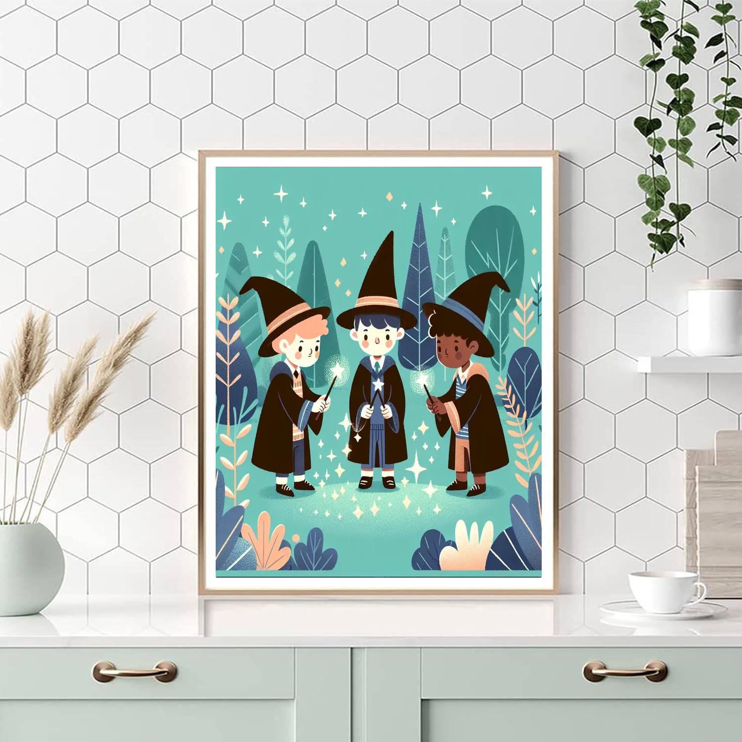 Whispering Woods Wizards Paint By Numbers Art