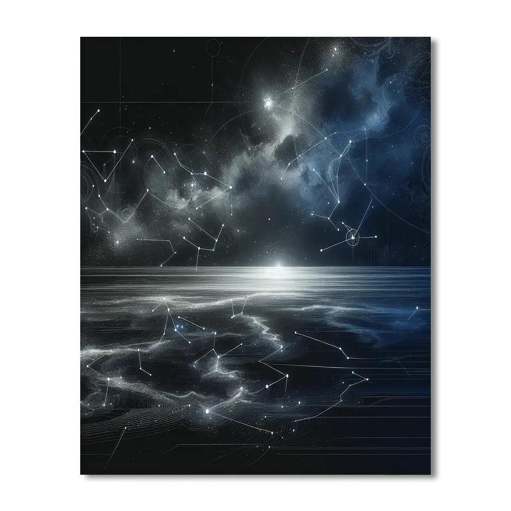 Celestial Star Map Harmony Painting Number Kit