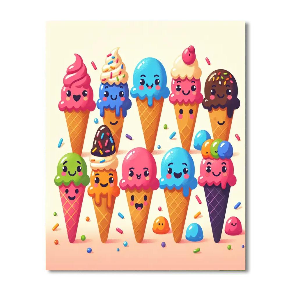Ice Cream Sweet Treats Painting By Numbers Kit