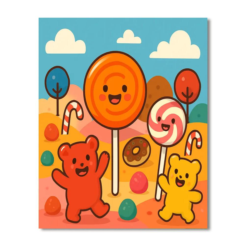 Joyful Candy Adventure DIY Paint By Numbers