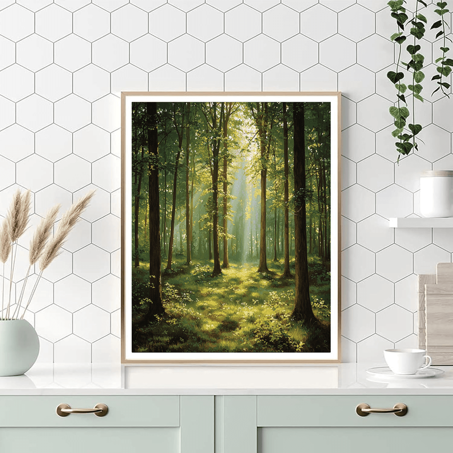 Caspar David Friedrich Inspired Majestic Forest Glade  Paint By Number